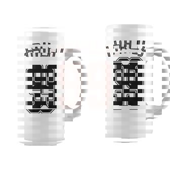 99 歳 白寿 祝い 99歳 99才 お祝い 男性 女性 白寿祝い 父 母 はくじゅ 背番号 バックプリント コーヒーマグ - Kawaiitshirt