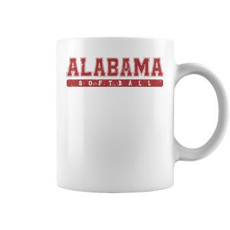 Alabama Softball Red Vintage Text Coffee Mug - Thegiftio UK