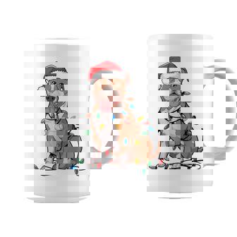 American Pit Bull Terrier Christmas Lights Xmas Dogs Coffee Mug | Mazezy