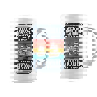 Anchored In History Antigua Retro Sailing And Travel Coffee Mug | Mazezy