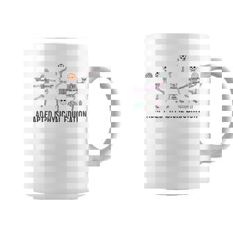 APE Teacher Squad Skeleton Adapted Physical Education Tank Top Coffee Mug | Mazezy