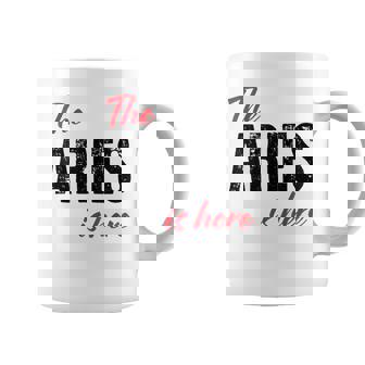 The Aries Is Here Astrology Coffee Mug | Mazezy