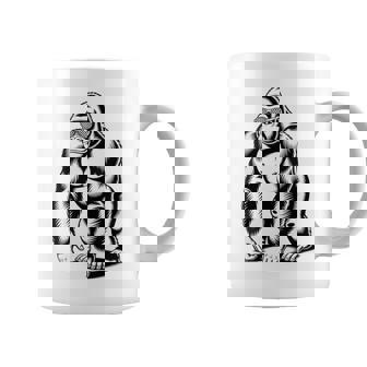 Auto Car Racing Gorilla Checker Flag Motorsports Racetrack Coffee Mug | Mazezy