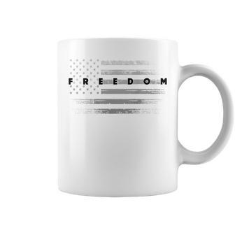 On Back Grunge American Flag Patriotic Pride Freedom Coffee Mug | Seseable CA