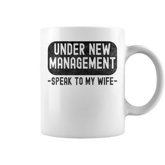 Bajo Nueva Gestión Just Married Recién Casados Taza de café - Regaloses