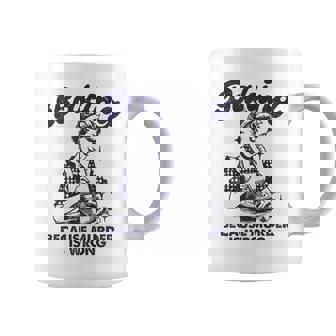 Baking Because Murder Is Wrong Vintage Baking Lover Coffee Mug - Thegiftio