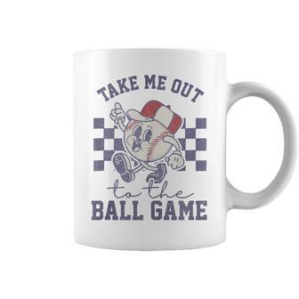 Take Me Out To The Baseball Ball Game Softball Vintage Coffee Mug - Thegiftio UK