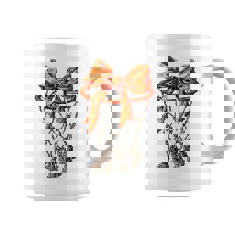 Basketball Hoop Net Coquette Bow Basketball Player Lover Coffee Mug | Mazezy