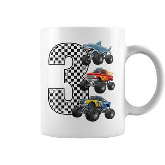 Birthday 3 Year Old Boys 3Rd Party Monster Truck Coffee Mug - Thegiftio UK