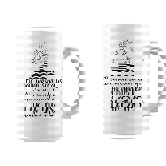 Boat Waves Sun Rays Ain't Nothing Like Lake Days Yacht Coffee Mug | Mazezy