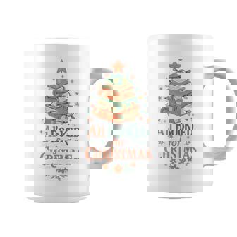 All Booked For Christmas Book Tree Reading Bookworm Tri-Blend Coffee Mug | Seseable FR