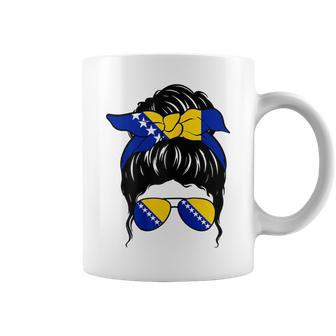Bosnian Girl Bosnia And Herzegovina Flag Proud Bosnian Woman Coffee Mug - Thegiftio UK