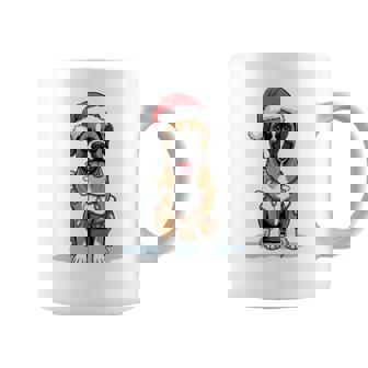 Boxer Dog Christmas Lights Santa Xmas Pet Dog Lover Coffee Mug - Seseable