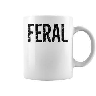 Camisa Feral Retrointage Feral Dichos Cita Hombres Es Taza de café - Regaloses