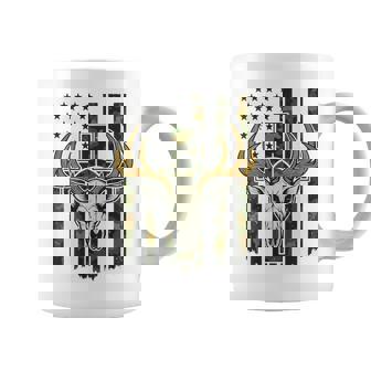 Camo Deer Hunting American Flag Skull Elk Youth Boy Teen Guy Coffee Mug | Mazezy