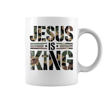 Camo Jesus Is King Cross Christian Camouflage Religious Coffee Mug - Thegiftio