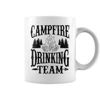Campfire Drinking Team Camp Fire Saying Wilderness Fun Coffee Mug | Mazezy