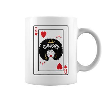 Cancer Astrology Queen Hearts Blackjack Cards Poker Coffee Mug | Mazezy