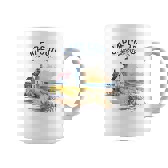 Cape Cod Massachusetts Vintage Watercolor Scenic Travel Coffee Mug | Mazezy