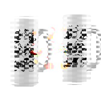 Cat Christmas Light Reindeer Santa Christmas Cat Coffee Mug | Seseable UK