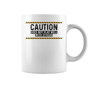 Caution Does Not Play Well With Others コーヒーマグ - Kawaiitshirt