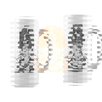 Cavalier Yoga Pose Meditation Workout Dog Mom Dad Namaste Coffee Mug | Mazezy