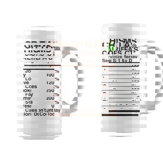 Christmas Calories Facts – Holiday Nutrition Label Coffee Mug | Mazezy