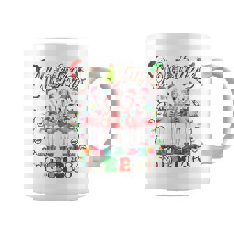 Christmas Crew Pink Flamingo Lover Family Xmas Lights Pajama Coffee Mug - Seseable