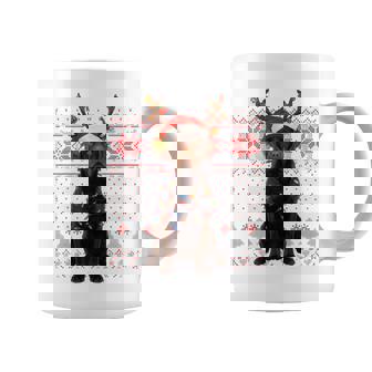 Christmas Dog With Hat And Lights Holiday Labrador Tri-Blend Coffee Mug | Mazezy