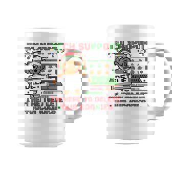 Christmas Tech Support Here To Delete Cookies Xmas Holiday Tri-Blend Coffee Mug | Mazezy