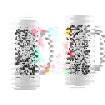 Christmas Vibes Tree Hot Chocolate Coquette Preppy Bow Santa Coffee Mug | Seseable UK