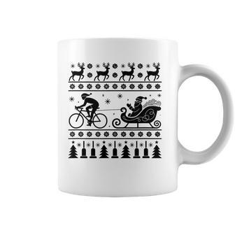 Christmas Xmas Racing Bike Cycling Cyclist Reindeer Santa Coffee Mug - Thegiftio
