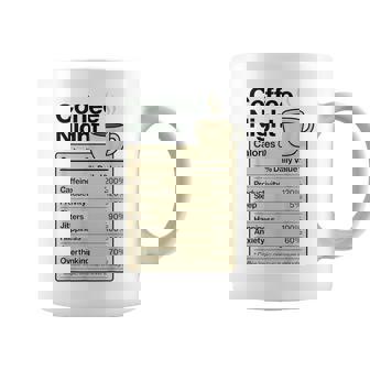 Coffee Lover Night Nutrition Facts Costume For Food Coffee Mug | Mazezy