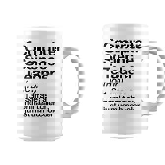 Computer Science Teacher Definition Back To School First Day Coffee Mug | Mazezy