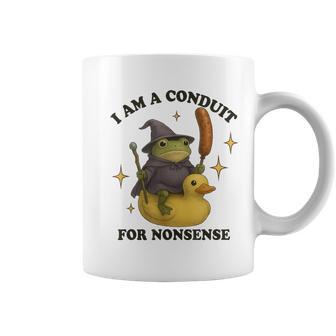 I Am A Conduit For Nonsense Frog Coffee Mug - Thegiftio UK