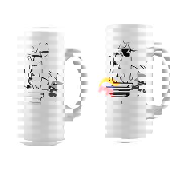 Cool Cat Harris Walz Knock Over Trump Elephant Hair Yard Coffee Mug | Mazezy