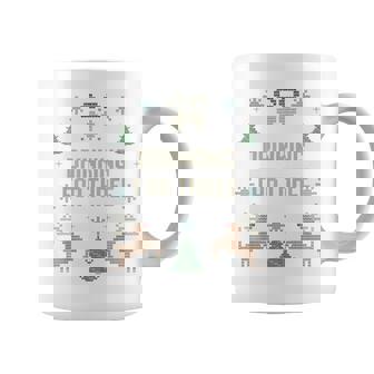 Couple Christmas Pregnancy Eating For Two Drinking For Three Coffee Mug - Seseable