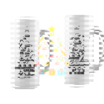 Curling Stone Player Christmas Tree Xmas Coffee Mug | Mazezy