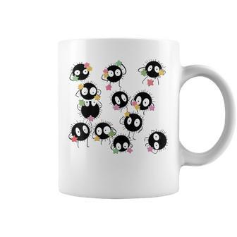 Cute Anime Soot Man Ball With Colourful Sugar Stars Coffee Mug - Seseable