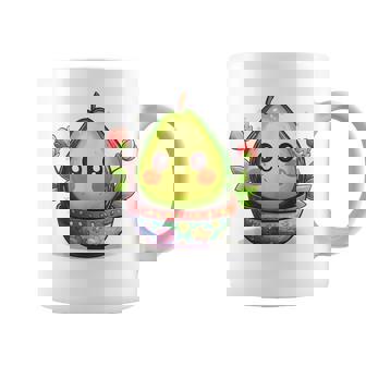 Cute Avocado Character In Pot T Shirt Coffee Mug | Mazezy