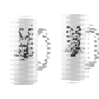 Cute Belgian Malinois Peeking For Dog Owner Coffee Mug - Thegiftio