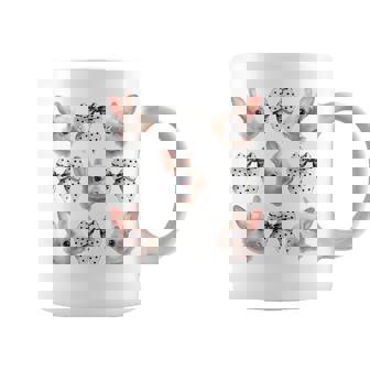 Cute Coquette Bunnies With Feminine Polka Dot Bow Coffee Mug | Mazezy