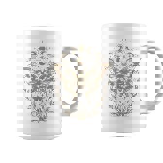 Cute Fairycore Moth Grunge Aesthetic Floral For Girls Women Coffee Mug | Mazezy