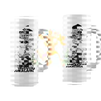 Cute Graduation Giraffe Holding Diploma T Shirt Coffee Mug | Mazezy