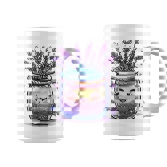 Cute Lavender Plant In Jar T Shirt Coffee Mug | Mazezy