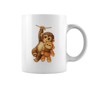 Cute Monkey Punch Stuffed Buddy Plush Hugging Monkey Punch Coffee Mug - Thegiftio UK