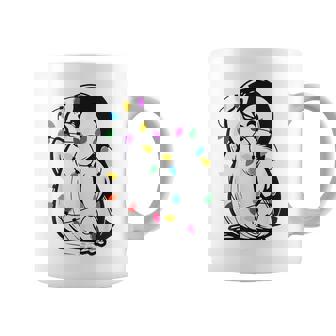 Cute Penguin Christmas Lights Matching Xmas Couple Coffee Mug | Seseable CA