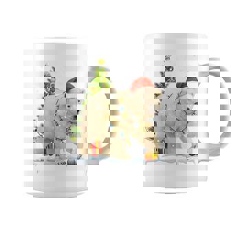 Cute Polar Bear Christmas Light Polar Bear Lover Xmas Tri-Blend Coffee Mug | Mazezy