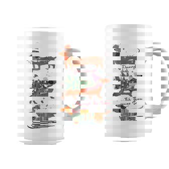 Dachshund Through The Snow Christmas Dachshund Lover Owner Coffee Mug | Mazezy