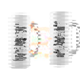 Dachshund Through The Snow Tis The Season Christmas Dog Mom Coffee Mug | Mazezy